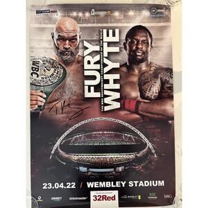 Tyson Fury SIGNED fight poster - FURY VS WHYTE OFFICIAL Fight Poster Autograph 3